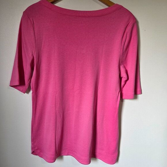 NEW W/O TAGS TALBOTS THE TALBOTS TEE PINK SCOOP NECK TEE SIZE M - Picture 4 of 15
